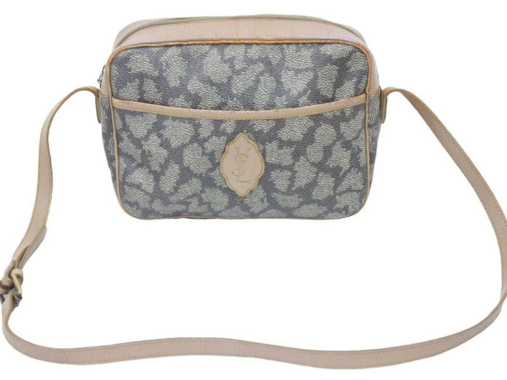 Saint Laurent Over Leather Shoulder Bag Beige Tan